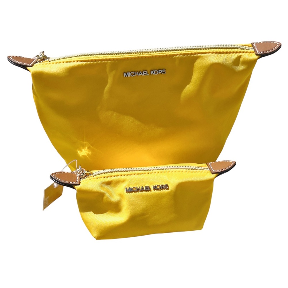 NEW W/Tags Michael Kors nylon traveling set vibrant yellow